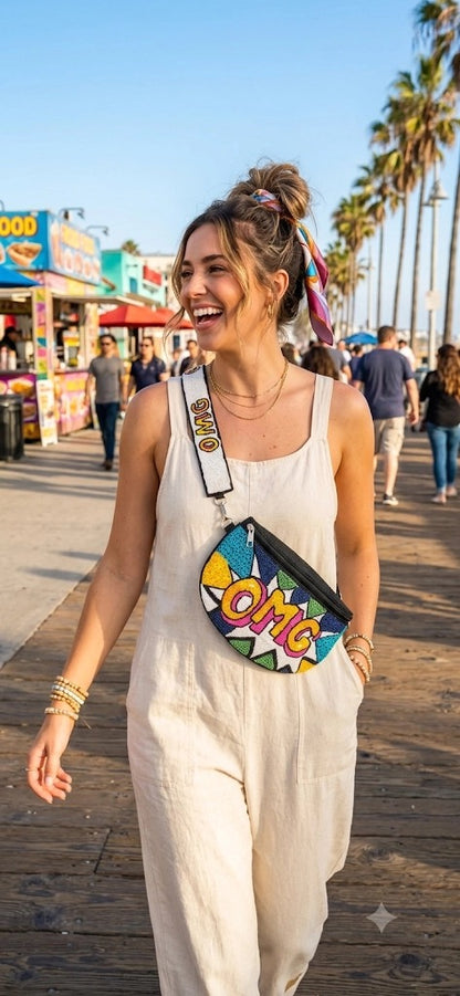 OMG Beaded Fanny Pack
