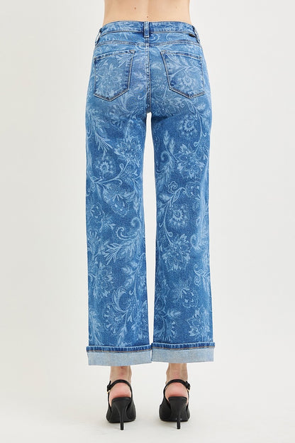 Paisley Ankle Straight Jeans