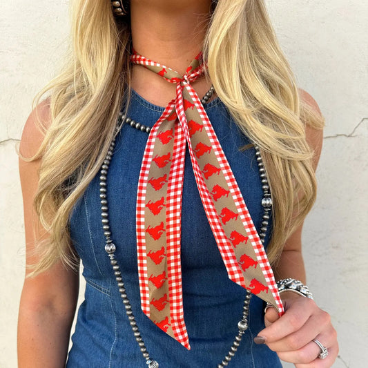 Tan Twilly With Bucking Horses