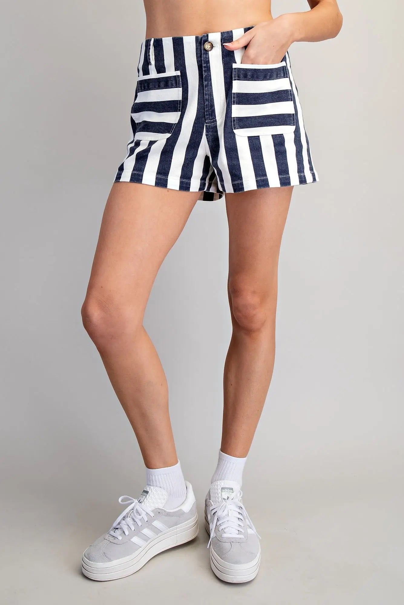 Navy Stripe Shorts