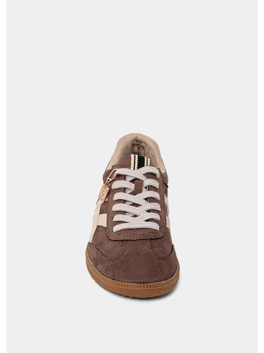 Sasha Low-Top Brown Suede Shoes