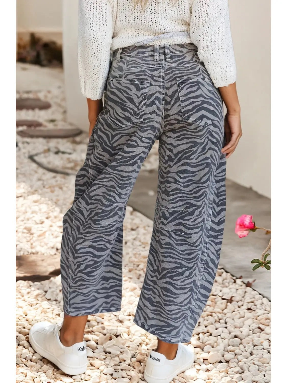 Zebra Barrel Jeans
