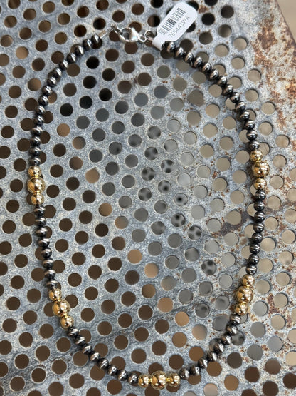 {Abilene} Gold & Silver Pearl Necklace - Cowgirls & City Chics