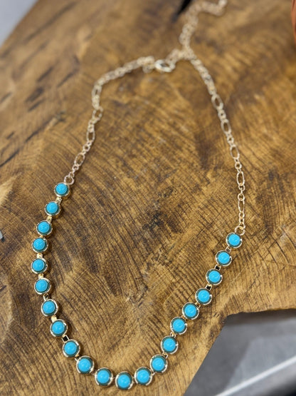 {Albuquerque} Turquoise Half Tennis Necklace - Cowgirls & City Chics