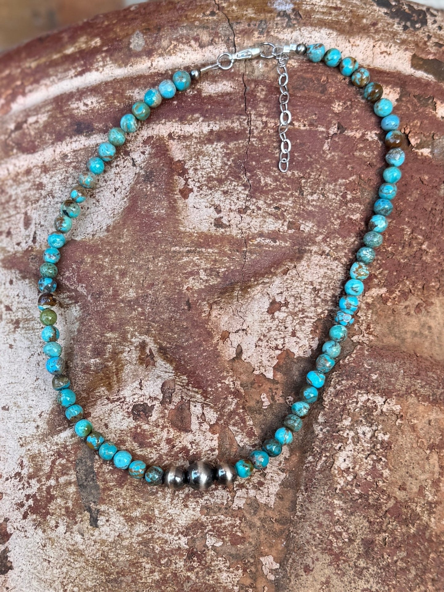 {Alice} Triple Pearl Kingman Necklace - Cowgirls & City Chics