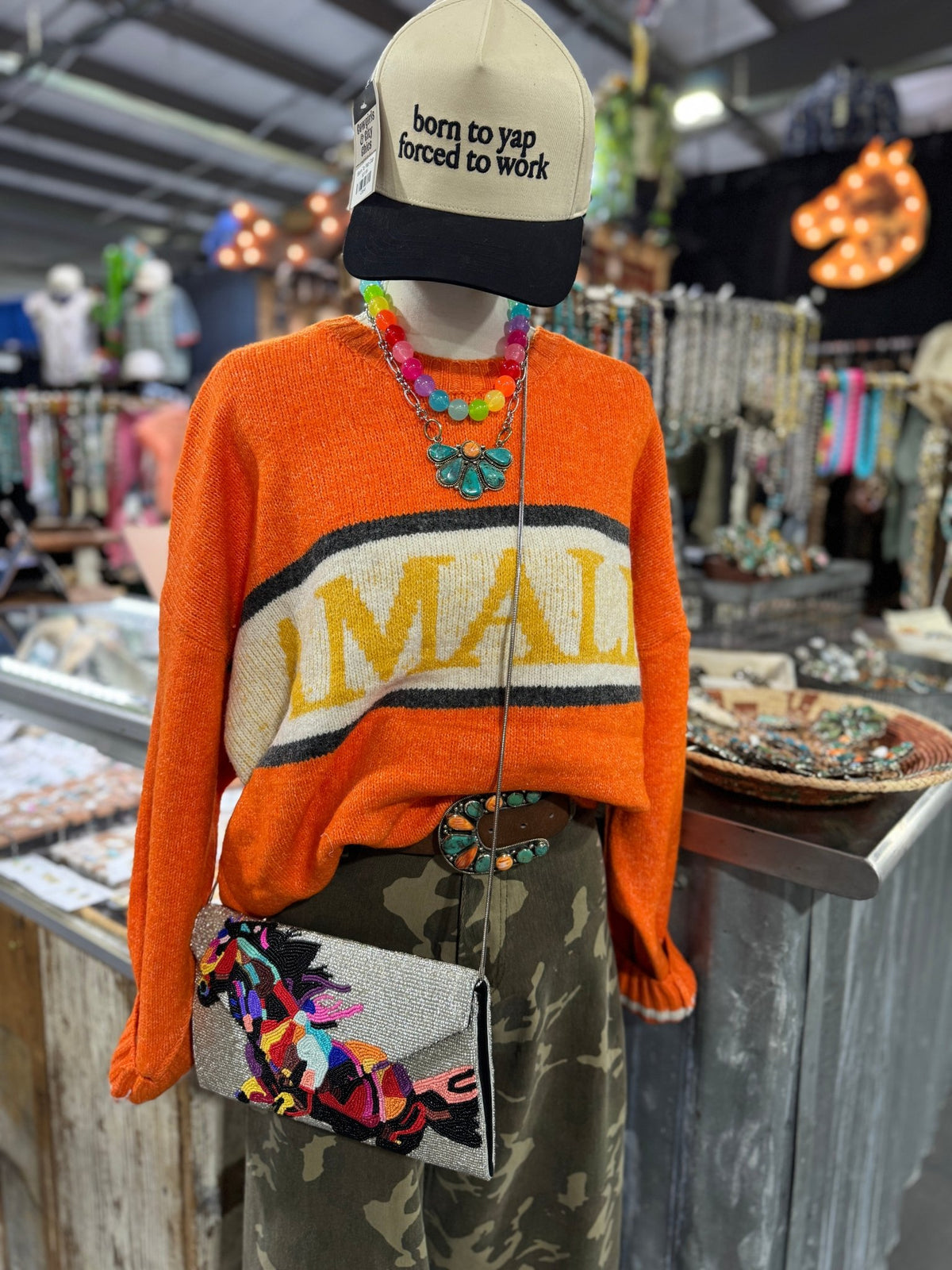 Amalfi Orange Sweater - Cowgirls & City Chics