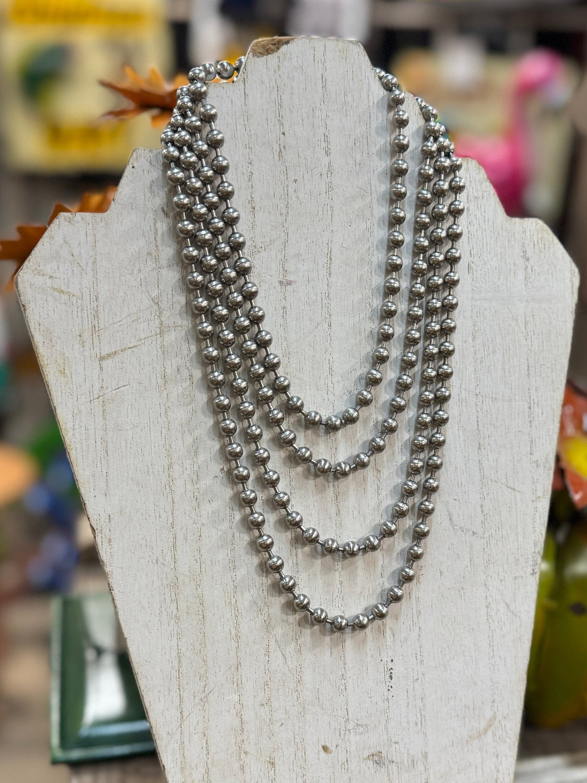 Antique Stainless Steal 6mm Ball Chain Necklace - Cowgirls & City Chics