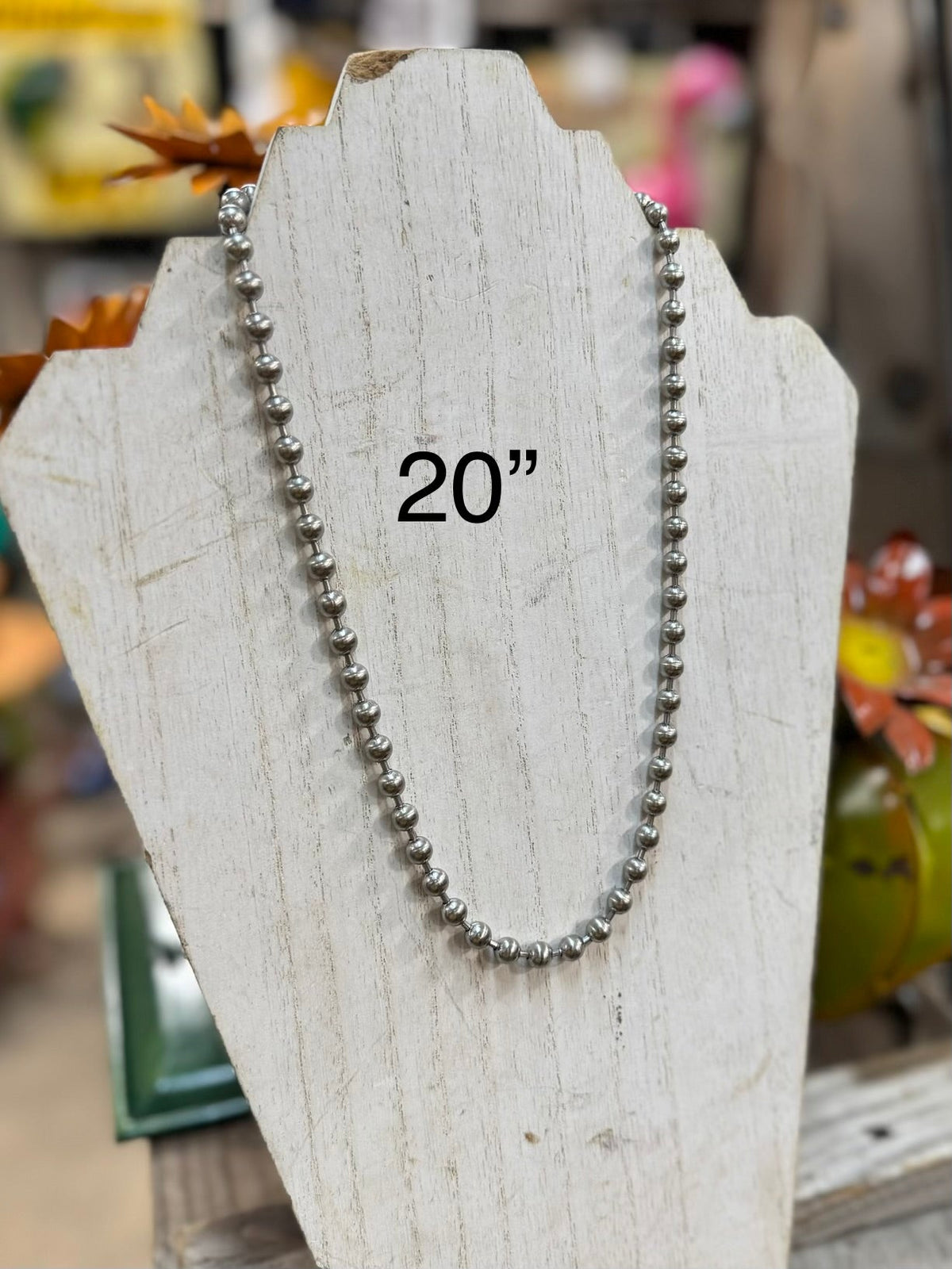 Antique Stainless Steal 6mm Ball Chain Necklace - Cowgirls & City Chics