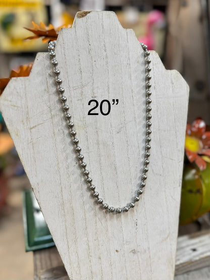 Antique Stainless Steal 6mm Ball Chain Necklace - Cowgirls & City Chics