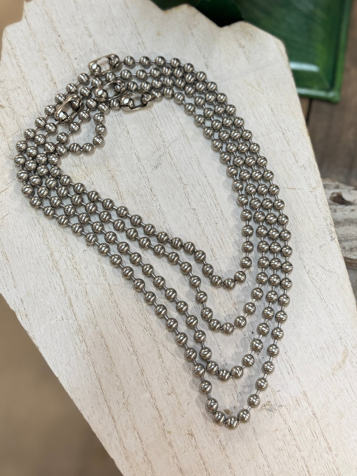 Antique Stainless Steal 6mm Ball Chain Necklace - Cowgirls & City Chics