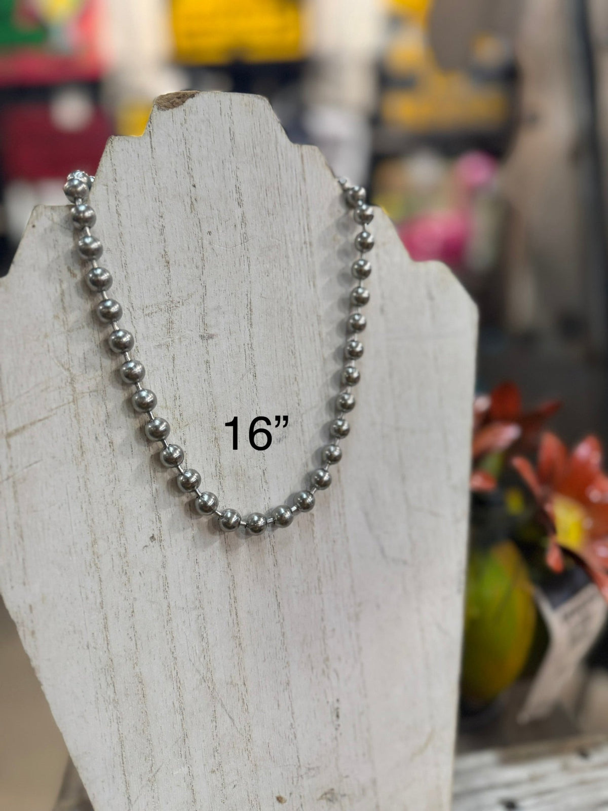 Antique Stainless Steal Ball Chain Necklace - Cowgirls & City Chics
