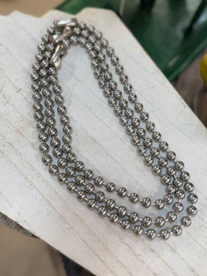 Antique Stainless Steal Ball Chain Necklace - Cowgirls & City Chics