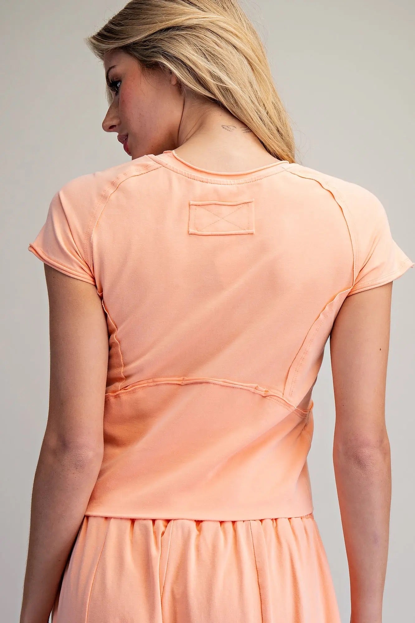 Apricot Mineral Wash {FP} Top - Cowgirls & City Chics