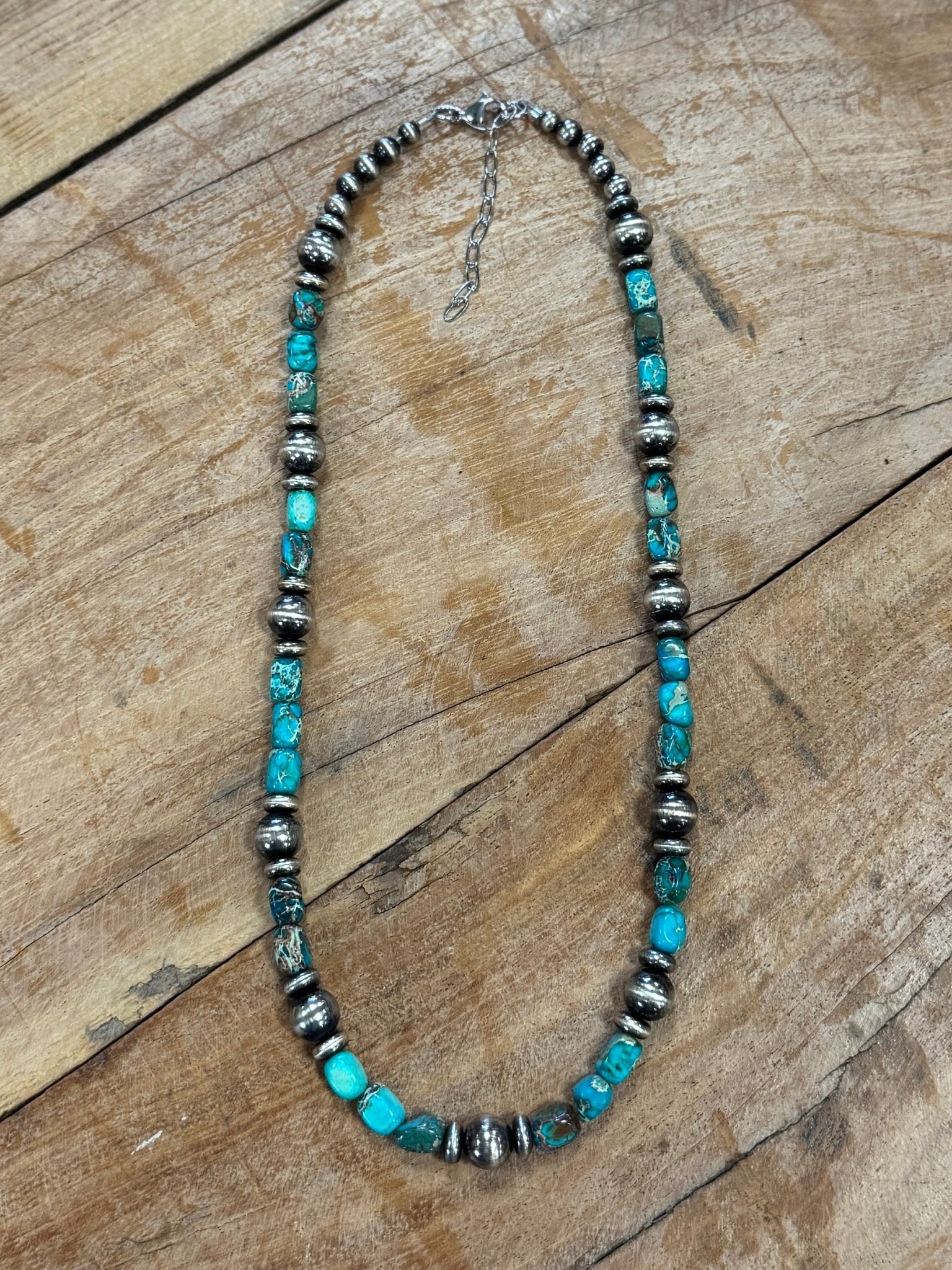 {Ashley} Kingman Square Pearl Necklace - Cowgirls & City Chics