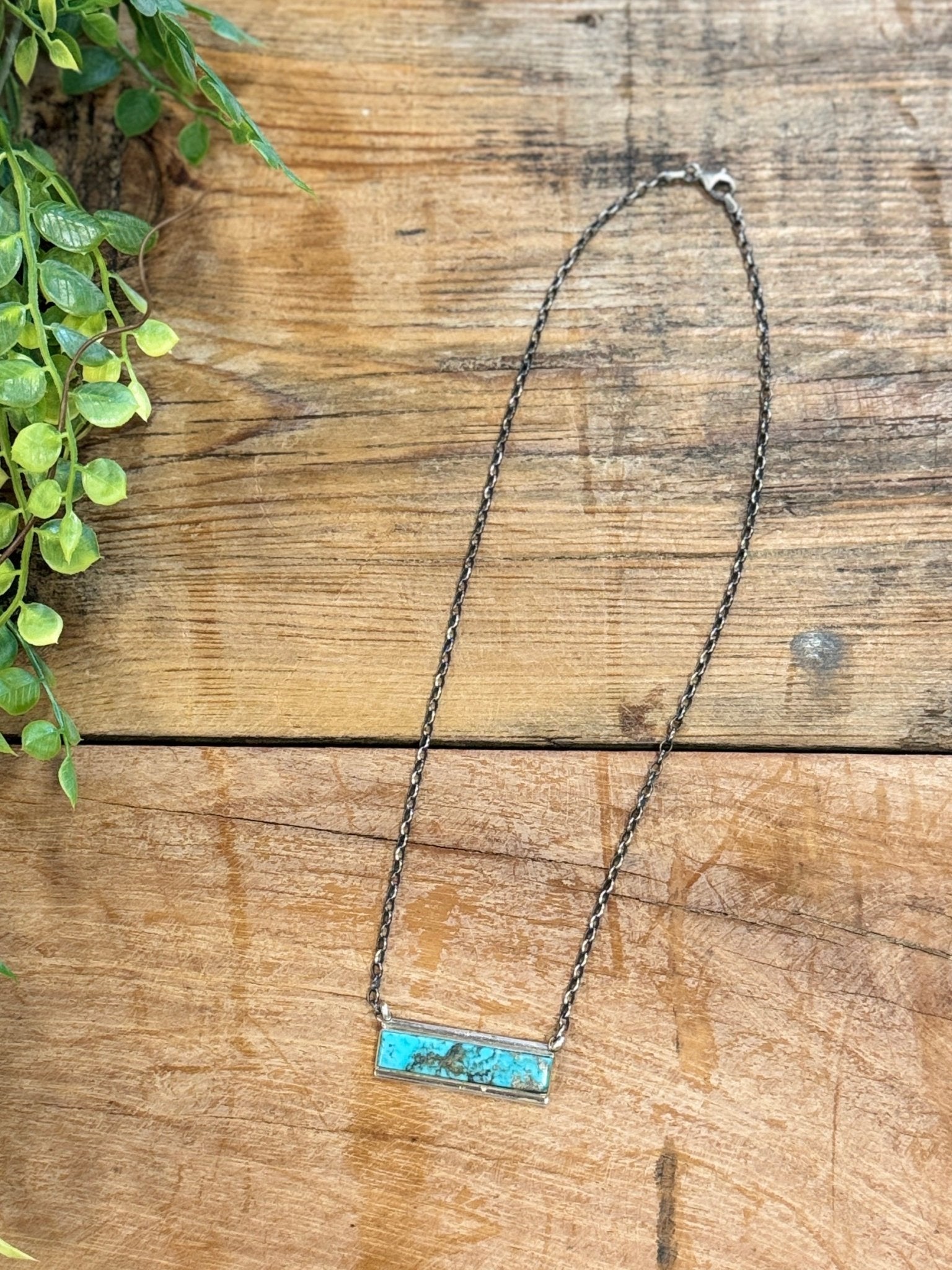 {Athens} Kingman Silver Bar Necklace - Cowgirls & City Chics