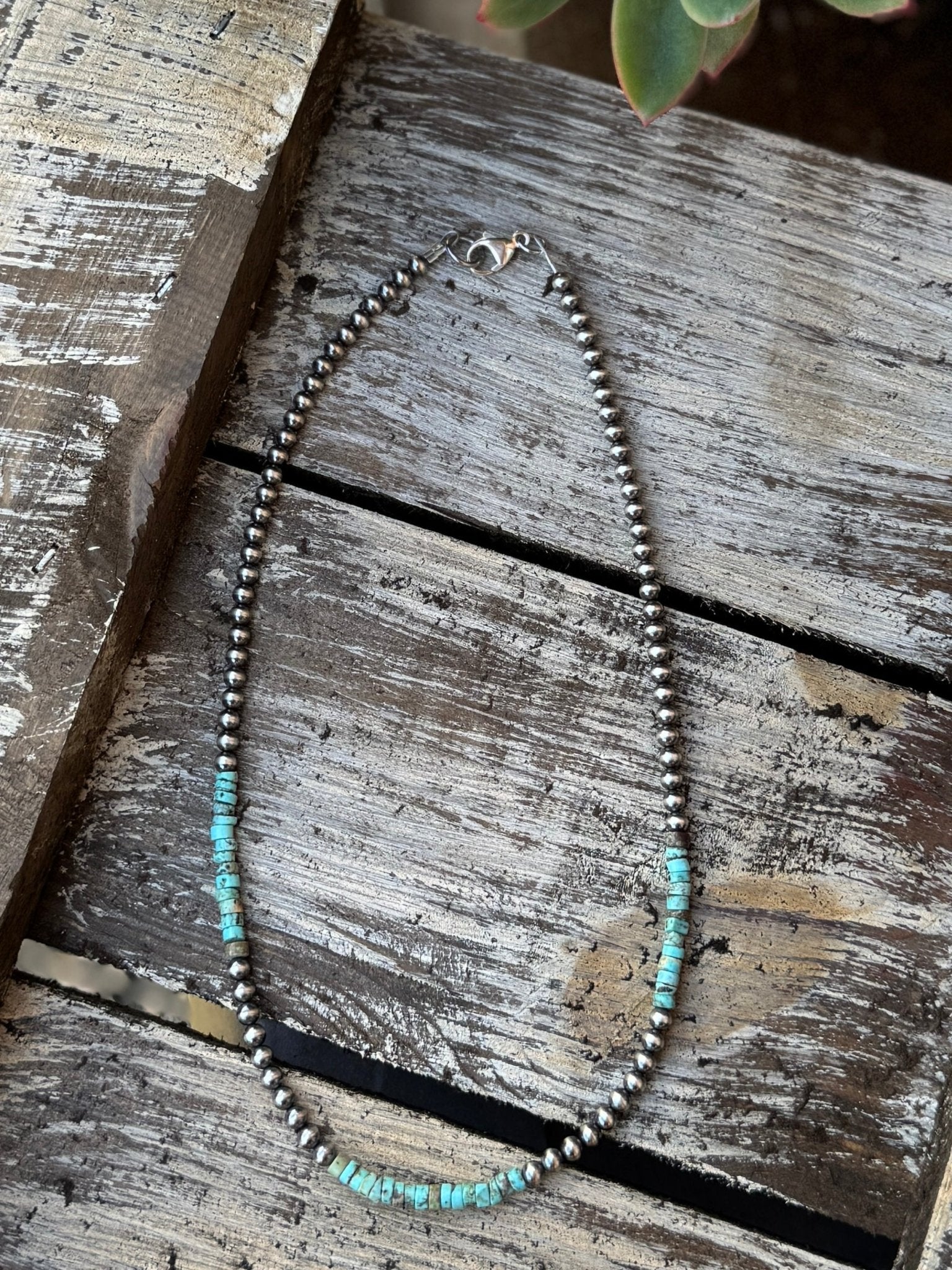 {Austin} Kingman Silver Bead Necklace - Cowgirls & City Chics