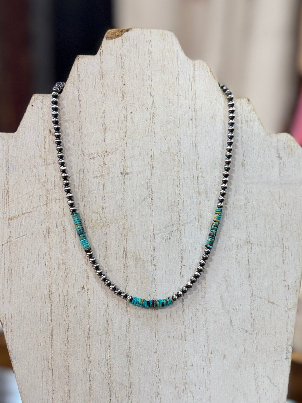 {Austin} Kingman & Silver Beaded Necklace - Cowgirls & City Chics