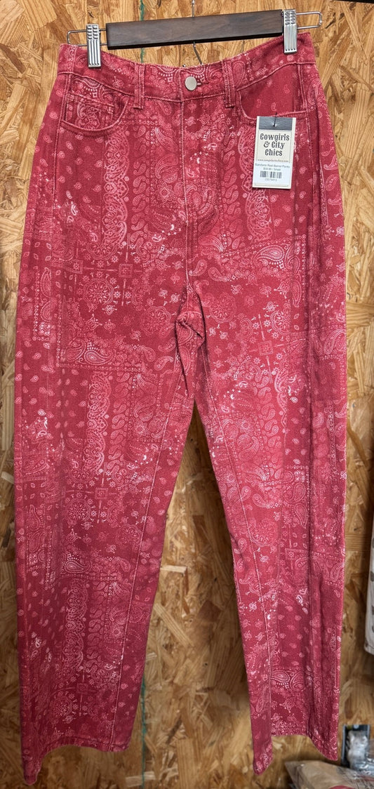Bandana Red Barrel Pants - Cowgirls & City Chics