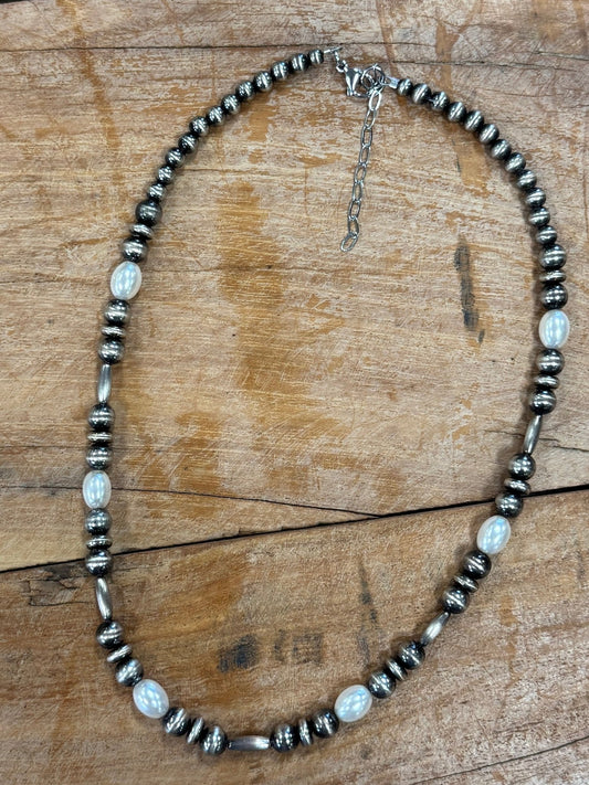 Barrel, Spacer Pearl Neckalce - Cowgirls & City Chics