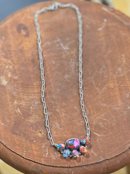 {Belize} Dahlia Side Cluster Necklace - Cowgirls & City Chics