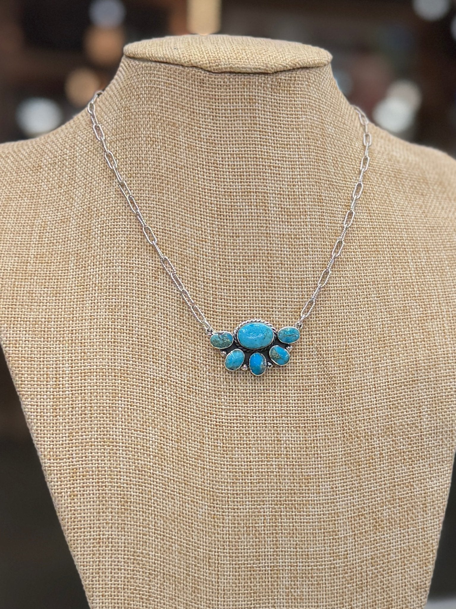 {Belize} Kingman Side Cluster Necklace - Cowgirls & City Chics