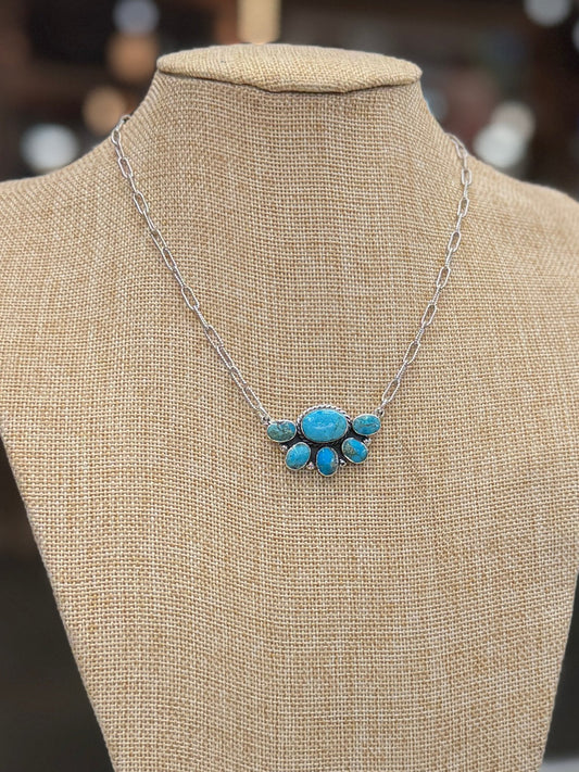 {Belize} Kingman Side Cluster Necklace - Cowgirls & City Chics