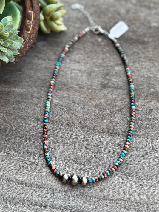 {Belize} Mutli-Blue Pearl Necklace - Cowgirls & City Chics