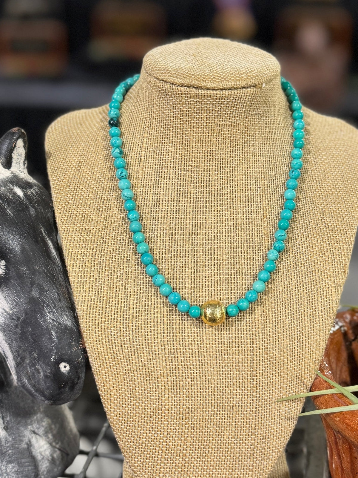 {Beth} Kingman & Gold Necklace - Cowgirls & City Chics