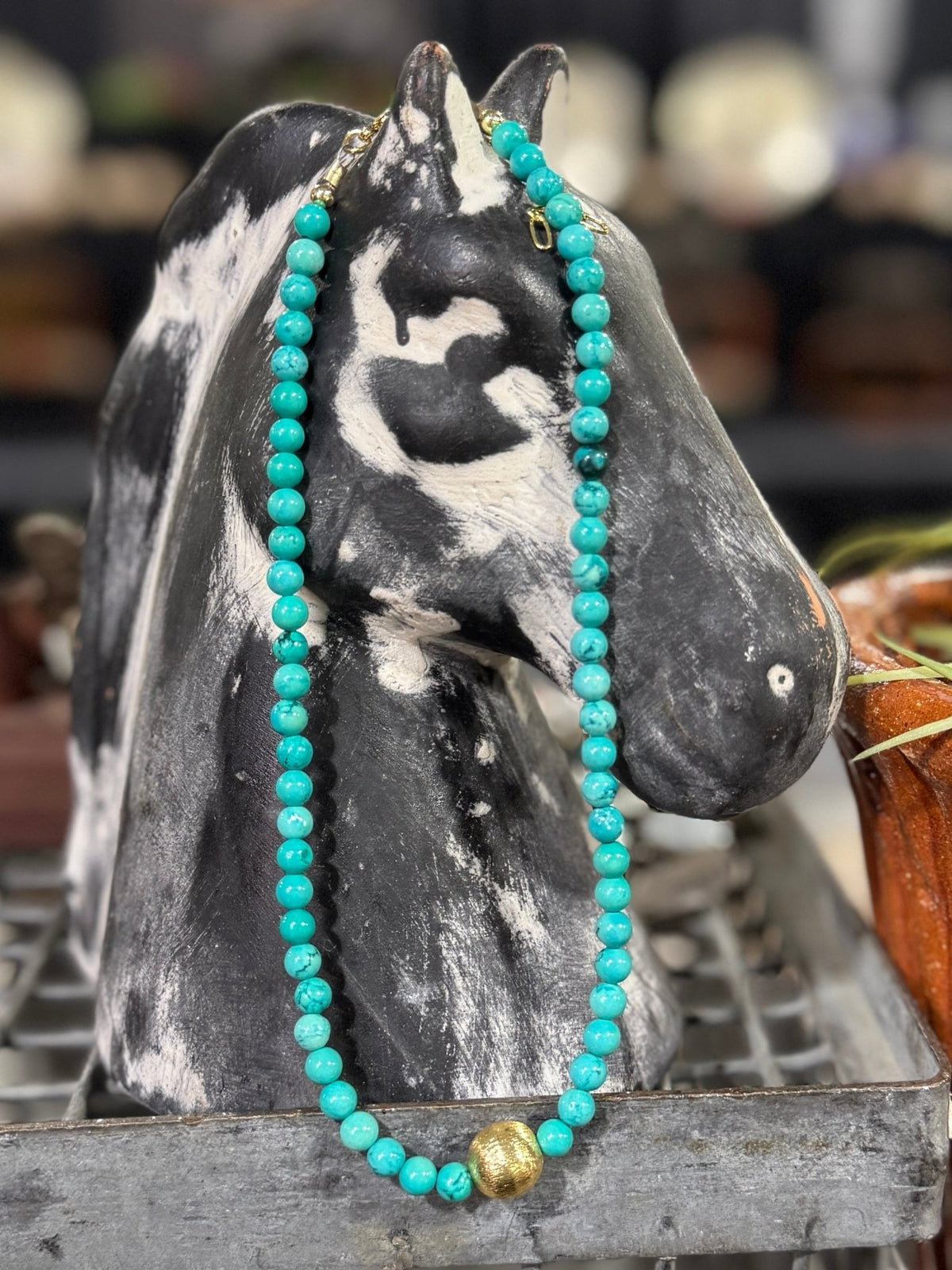 {Beth} Kingman & Gold Necklace - Cowgirls & City Chics