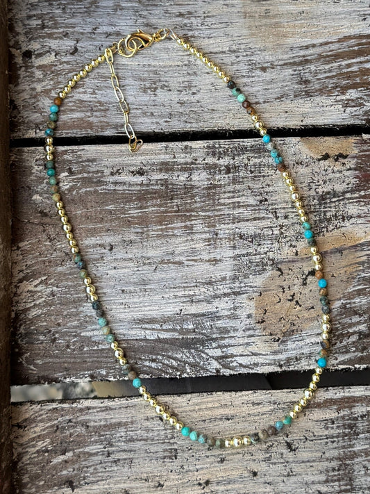 {Beth} Kingman & Gold Necklace - Cowgirls & City Chics