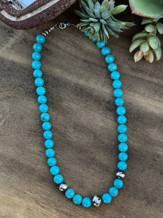 {Billie} Turquoise Pearl Chunky Necklace - Cowgirls & City Chics