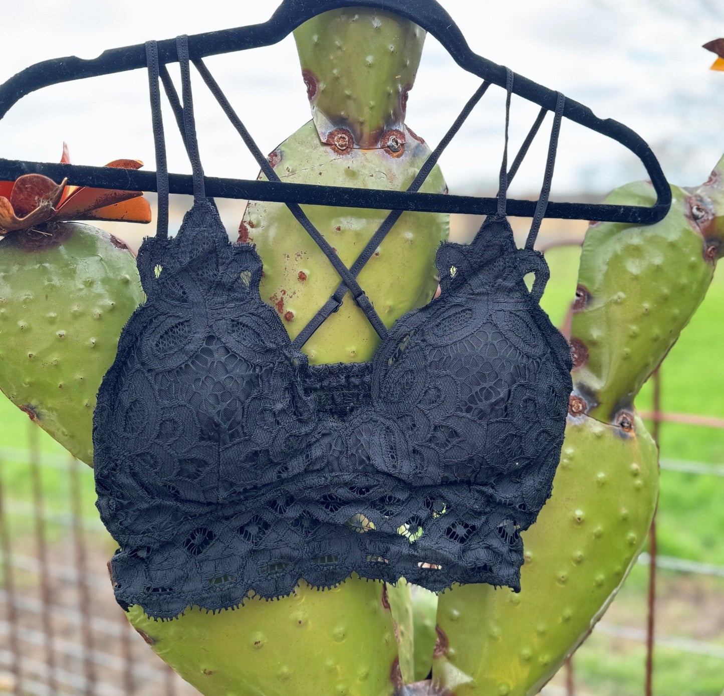 Black Crochet Bralette - Cowgirls & City Chics
