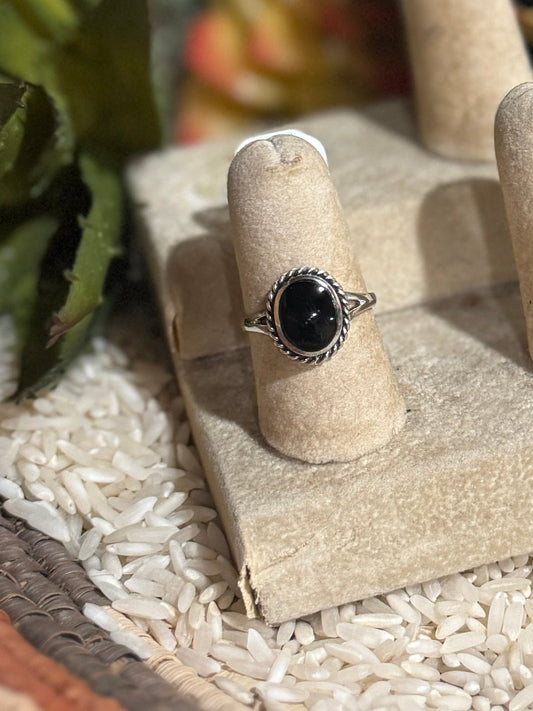 Black Onyx Silver Ring - Cowgirls & City Chics