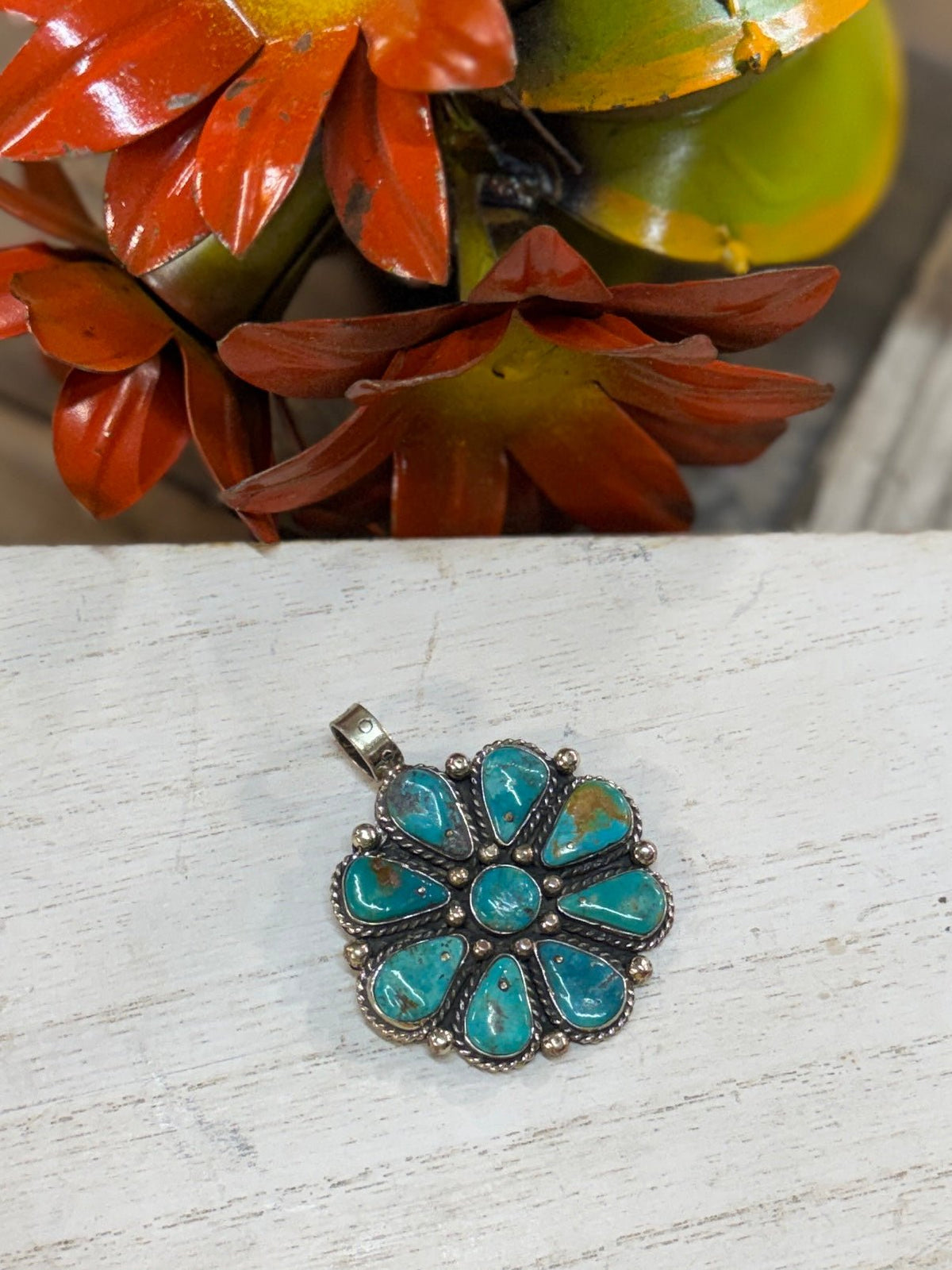 Blue Kingman Cluster Pendent - Cowgirls & City Chics
