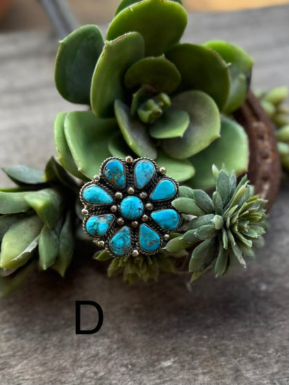 Blue KIngman Cluster Ring - Cowgirls & City Chics