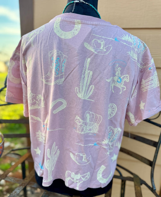 {Blush} Wild West Tee - Cowgirls & City Chics
