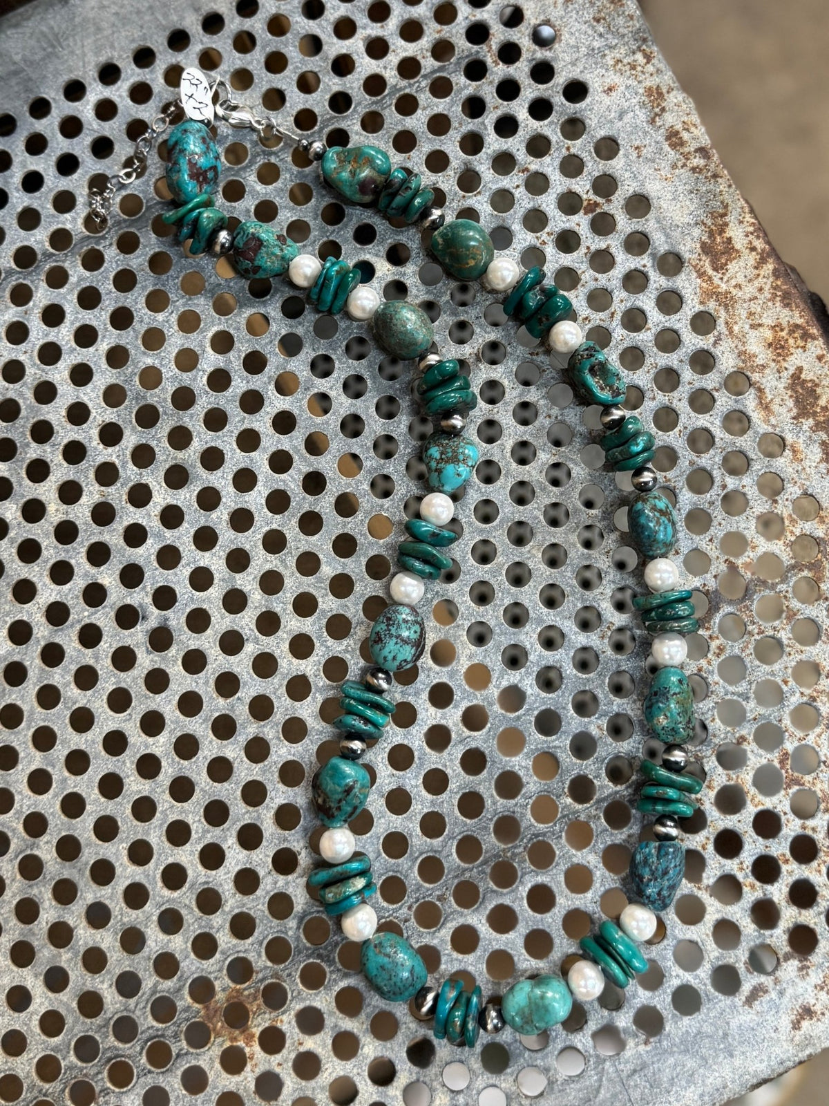 {Boujee Cowgirl} Kingman & Pearl Necklace - Cowgirls & City Chics