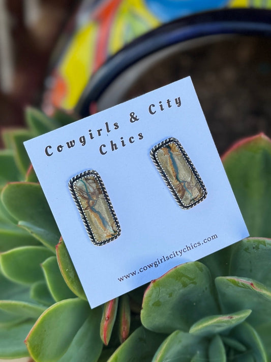 Boulder {Ribbon} Stud Earrings - Cowgirls & City Chics