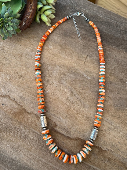 {Bryce} Orange Spiny Barrel Necklace - Cowgirls & City Chics