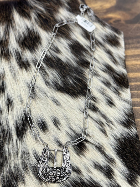 Buckle Paperclip Necklace - Cowgirls & City Chics
