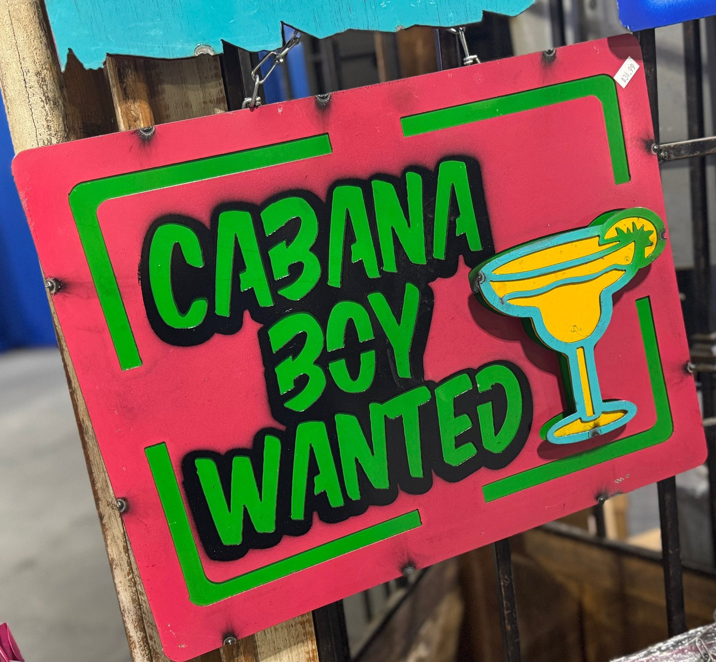 Cabana Boy Wanted Sign - Cowgirls & City Chics