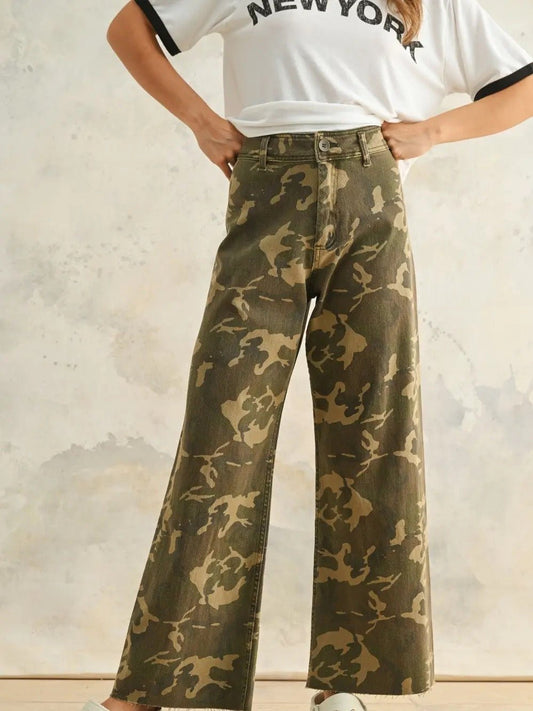 Camo Print Stretch Pants - Cowgirls & City Chics