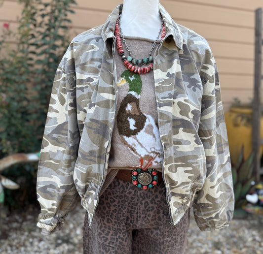 Camouflage Zip-Up Jacket - Cowgirls & City Chics