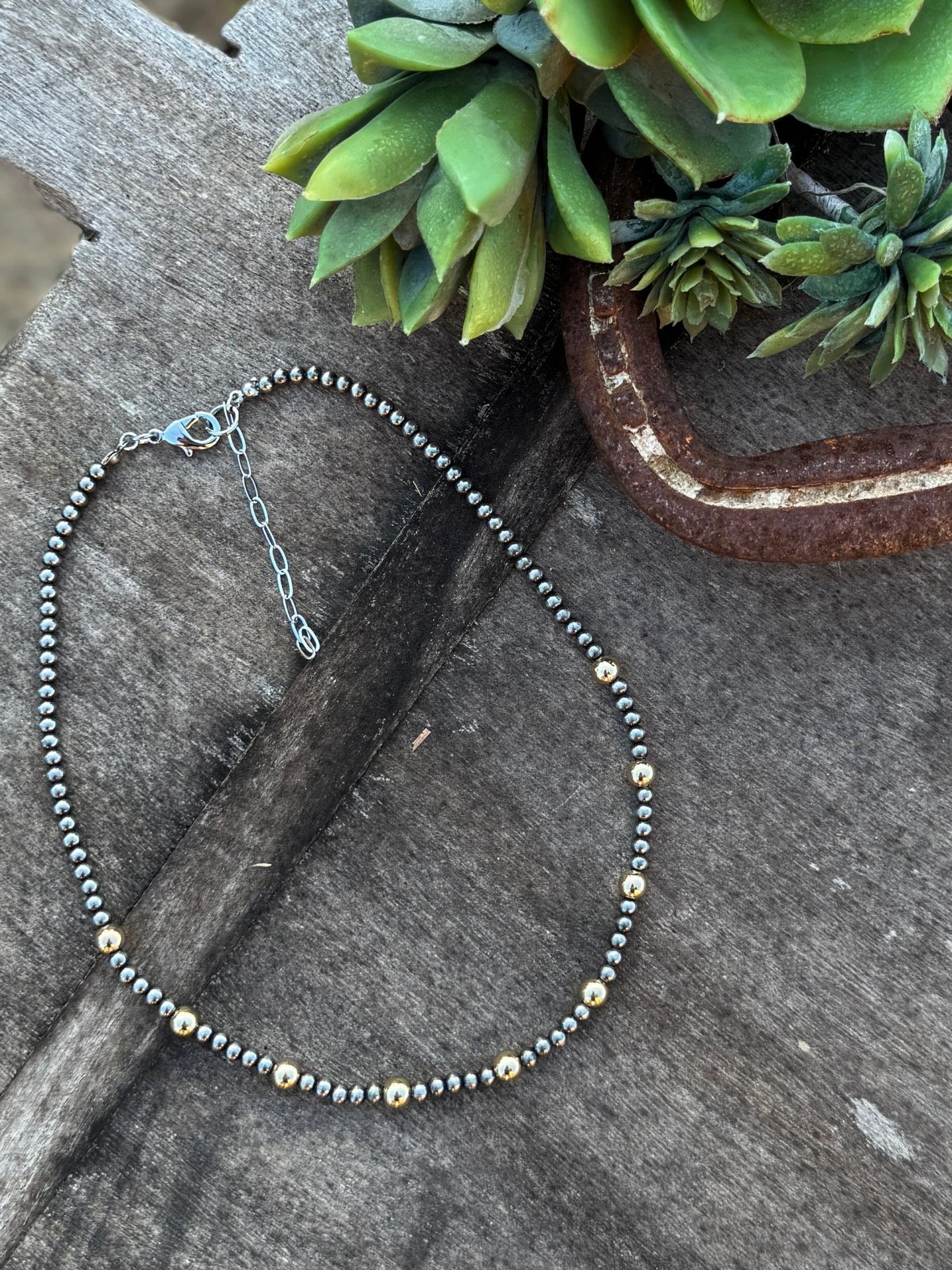 {Charlie} Faux Pearl & Gold Layered Necklace - Cowgirls & City Chics