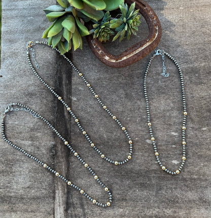 {Charlie} Faux Pearl & Gold Layered Necklace - Cowgirls & City Chics