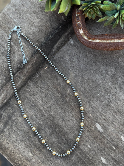 {Charlie} Faux Pearl & Gold Layered Necklace - Cowgirls & City Chics