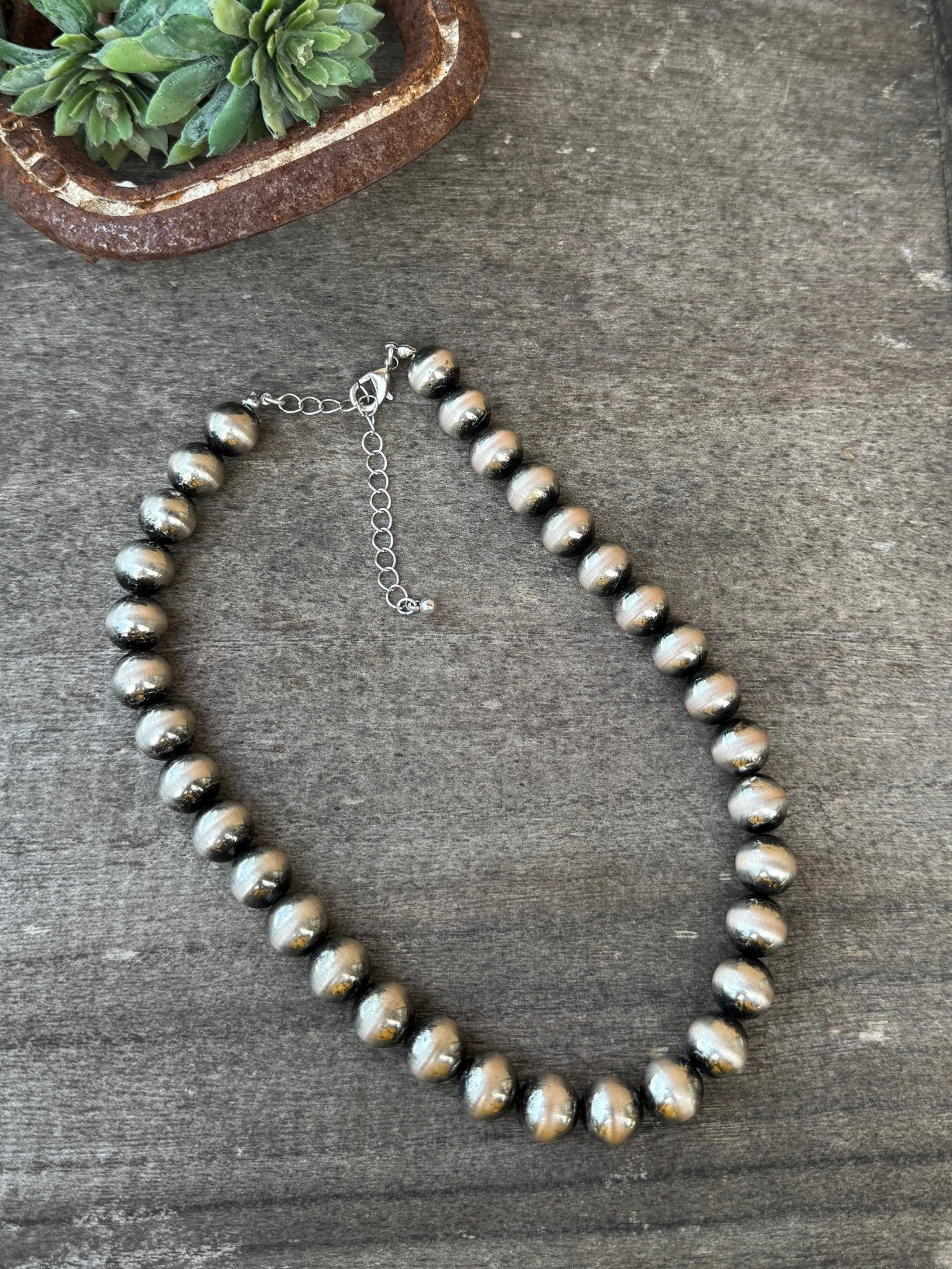 Chunky 12mm Faux Pearl Necklace - Cowgirls & City Chics