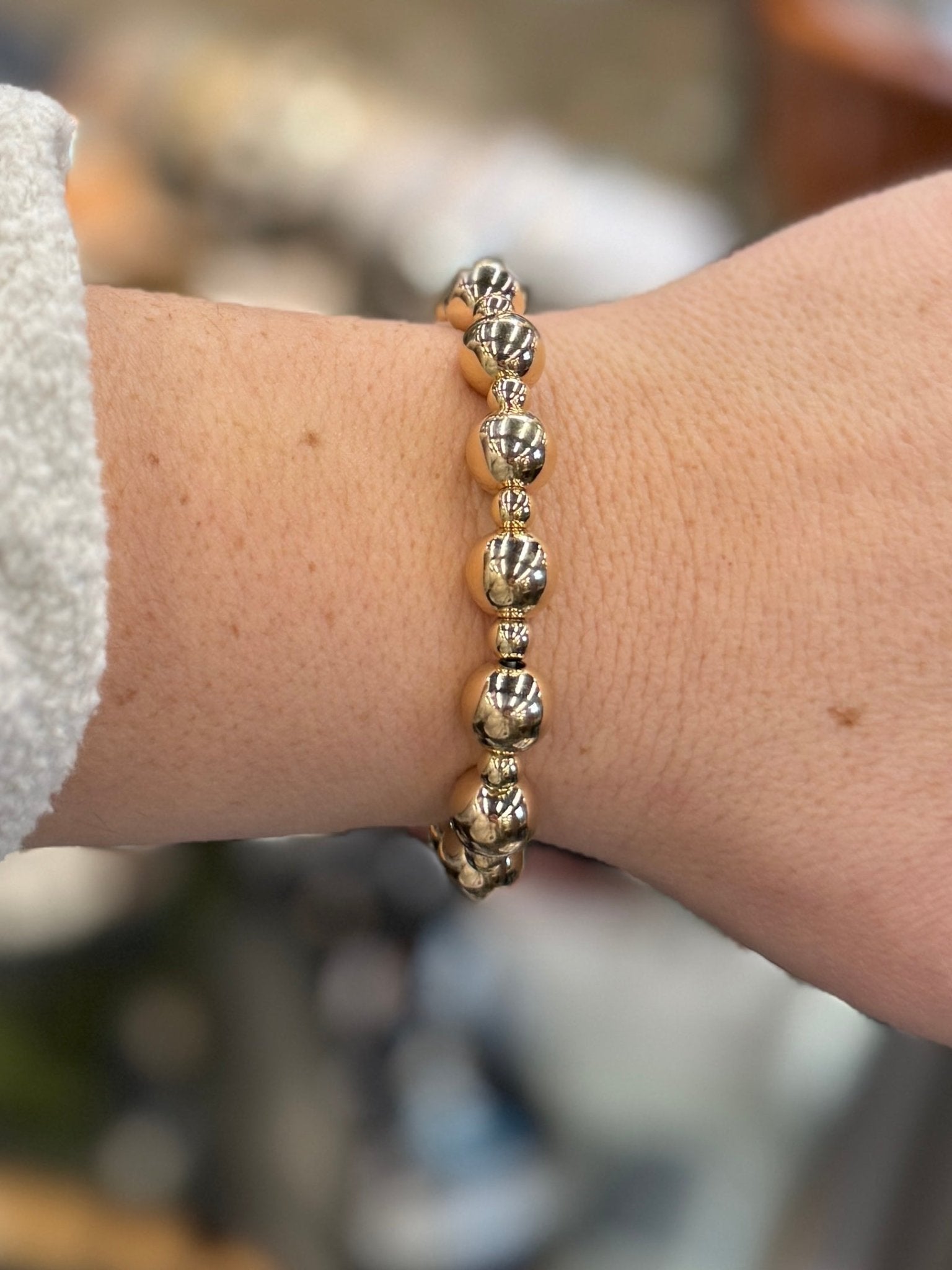 Chunky Gold Filled Pearl Bracelet - Cowgirls & City Chics