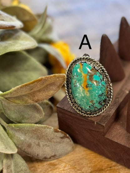 Chunky Kingman Oval Ring - Cowgirls & City Chics