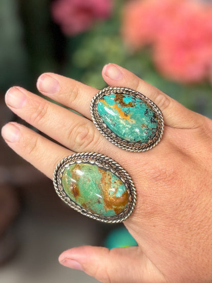 Chunky Kingman Oval Ring - Cowgirls & City Chics